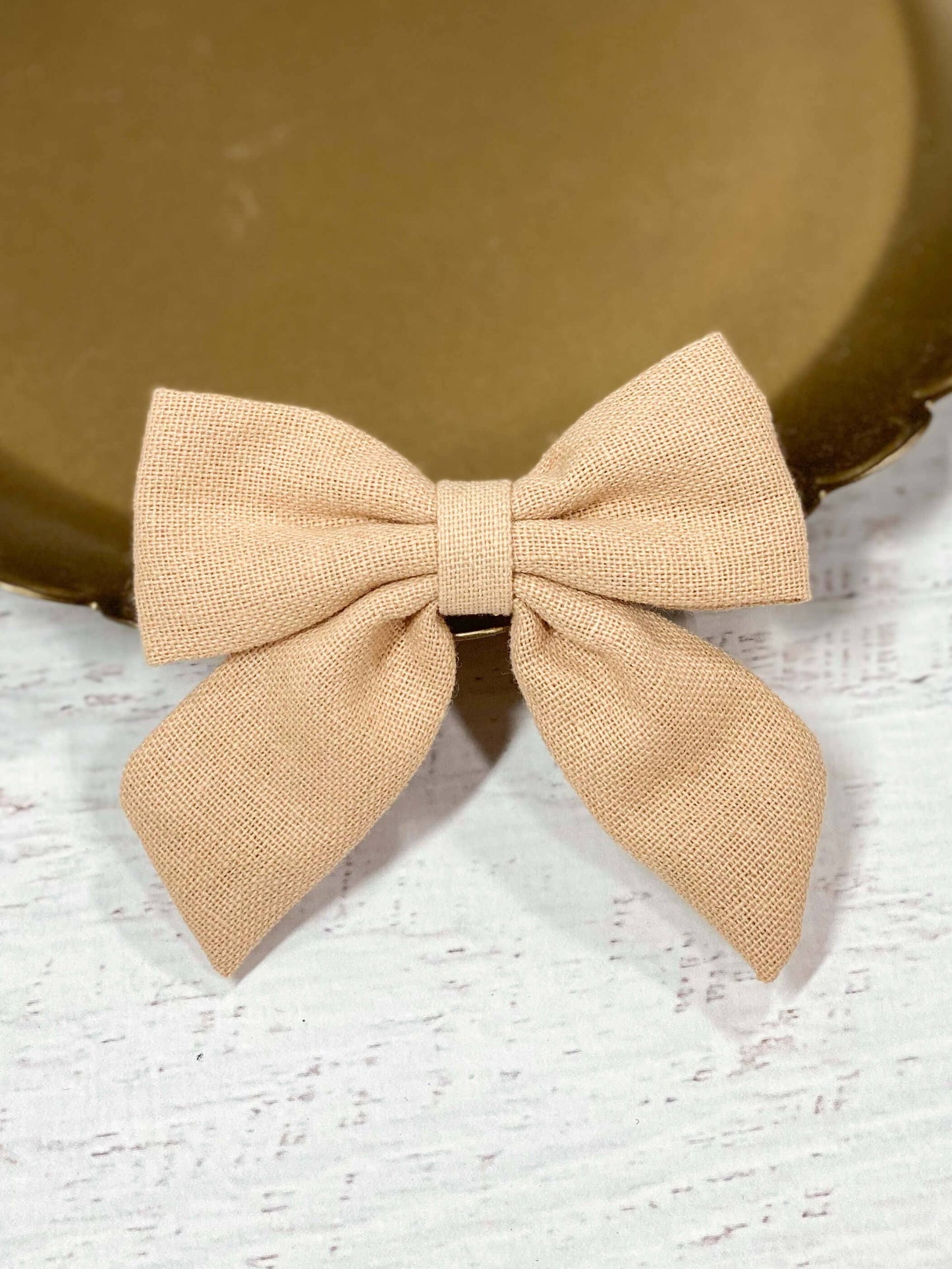 4" Linen Fabric Bows (The Hair Bow Company)