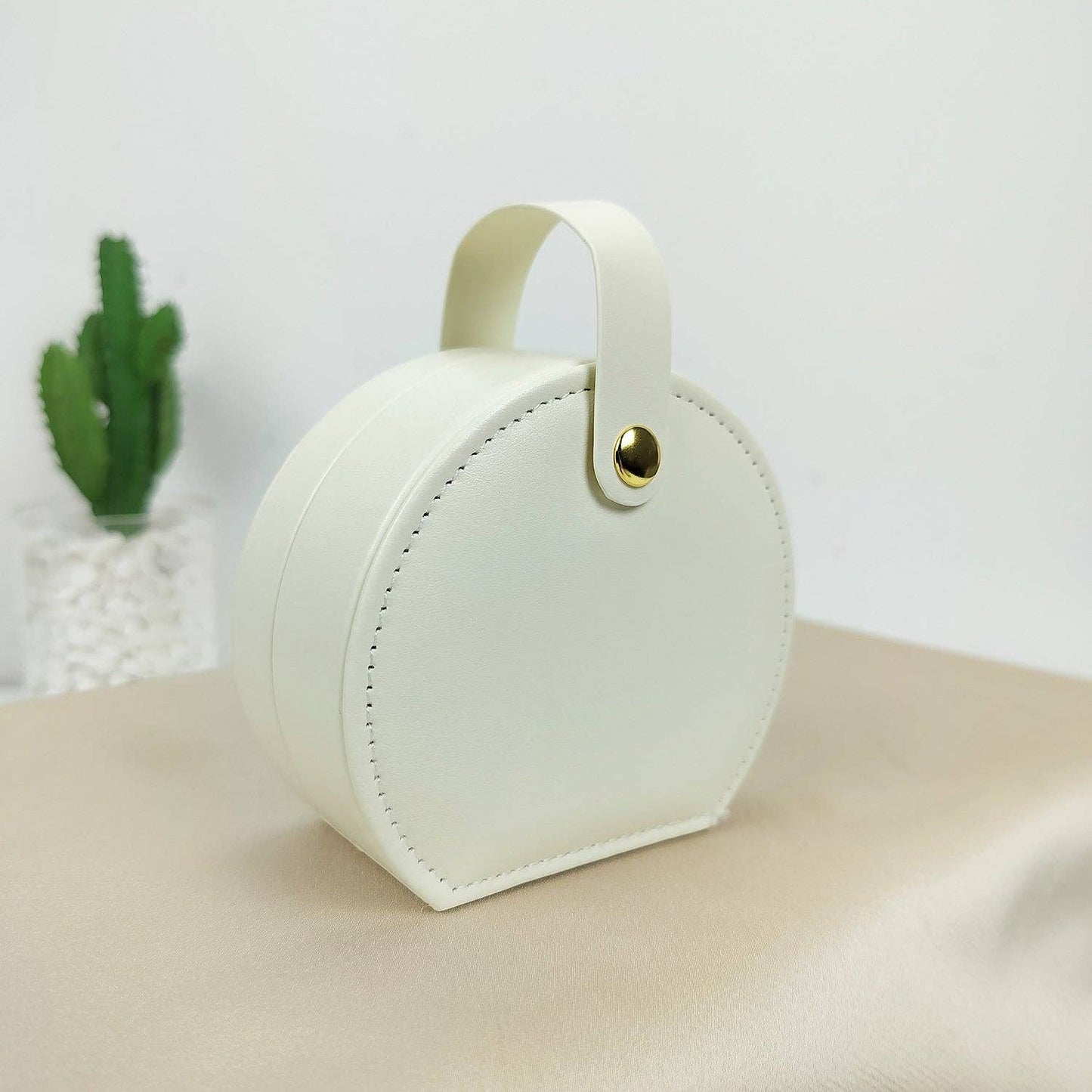 Vegan Leather Mini Portable Jewelry Storage Gifts Box
