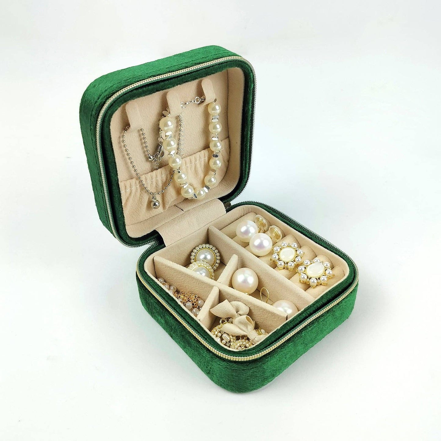 Travel Portable flannel Ring Jewelry Storage Case Gift Box