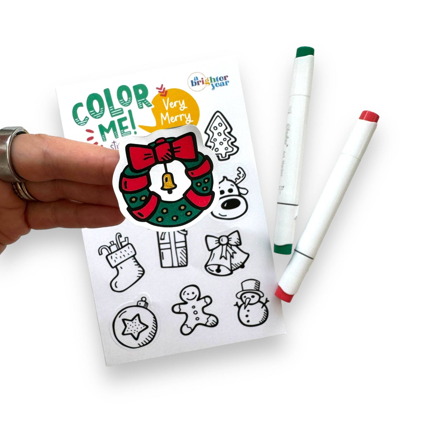 Color Your Own Very Merry Quality Sticker for Kids & Baby