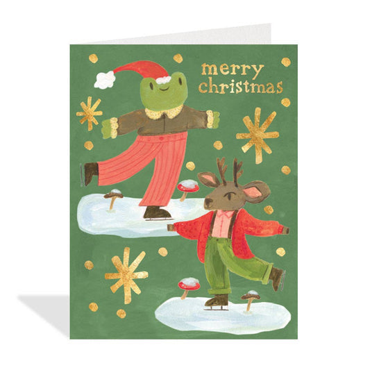 Ice Skating Duo - Holiday Card