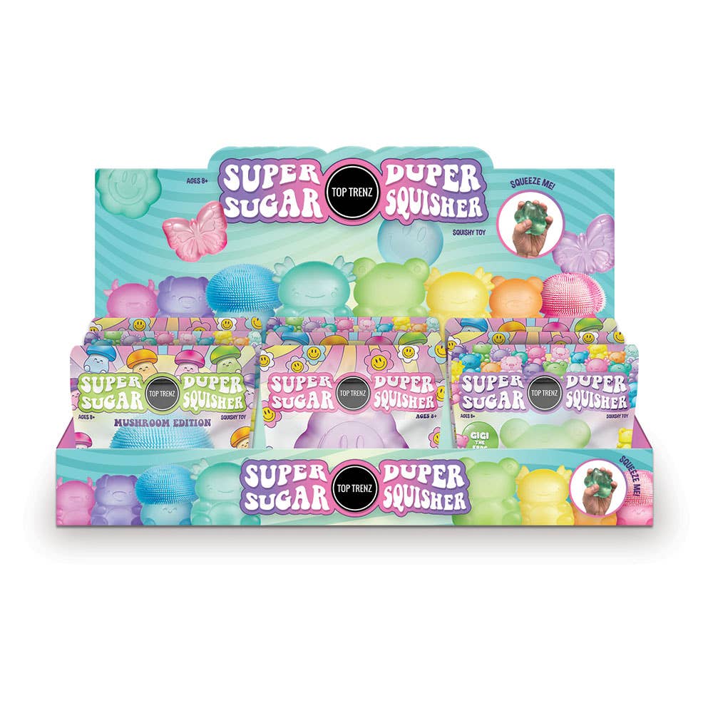 Super Duper Sugar Squisher Toy- Mushroom