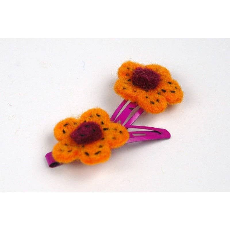 Sewed Flower Hair Clip Set