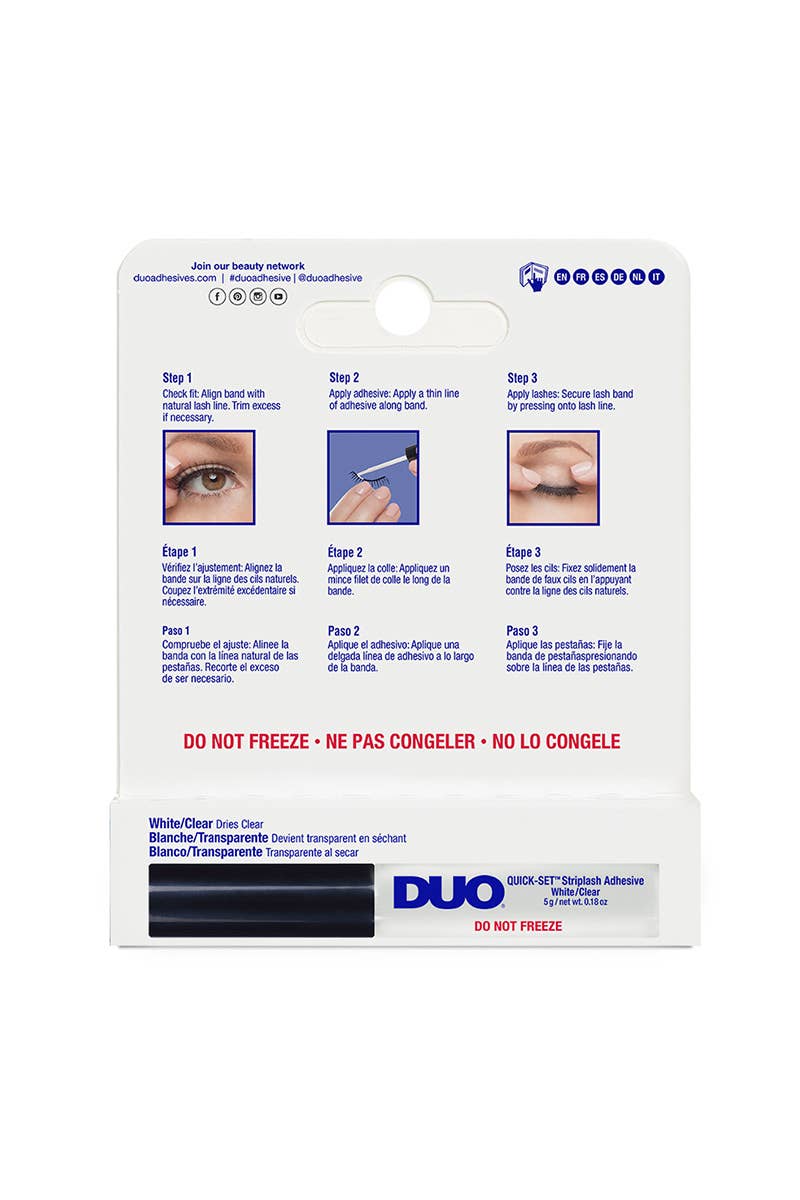 DUO 67583 Quick-Set Lash Adhesive White/Clear - 6pc