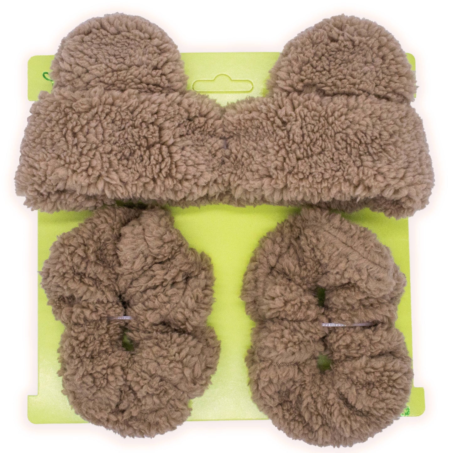Teddy Bear Ear Spa Headband and Scrunchie Wristbands