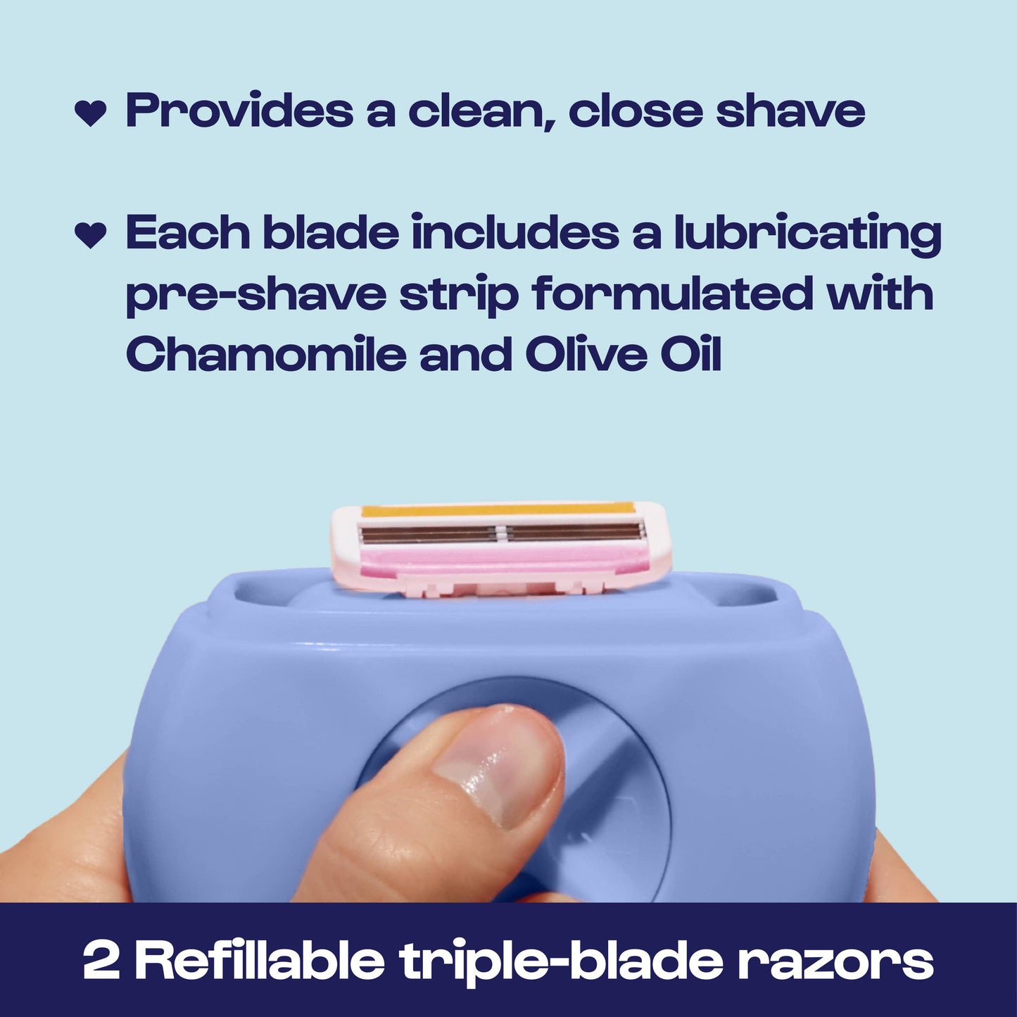 All-in-One Razor - Periwinkle Portable On-the-Go Razor