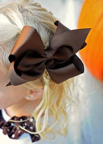 5.5" Classic Oversized Bow on French Clip (The Hair Bow Company)