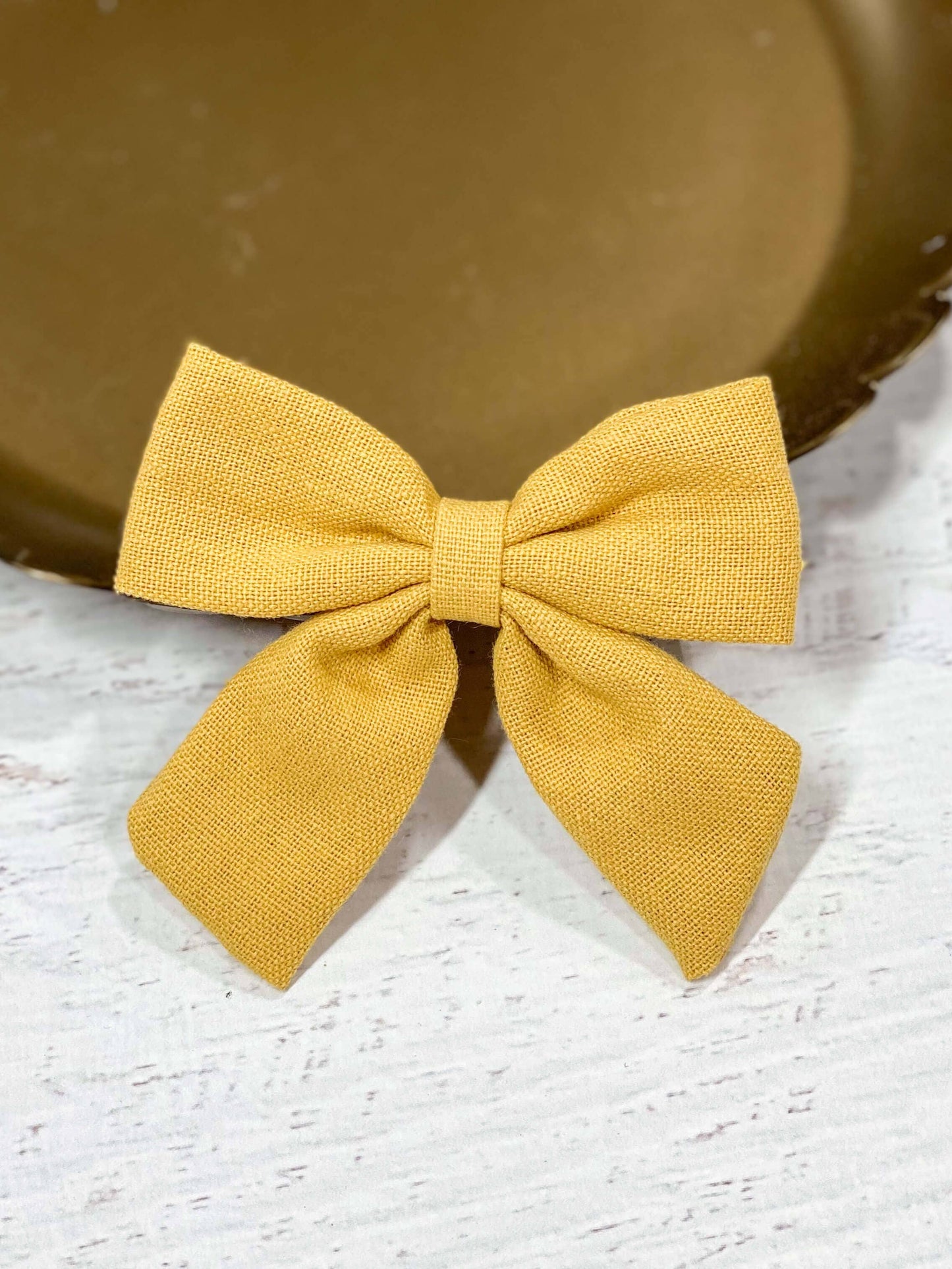 4" Linen Fabric Bows (The Hair Bow Company)