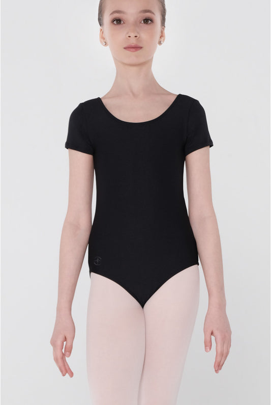 Short sleeve microfibre leotard (Wear Moi #PIROUETTE)
