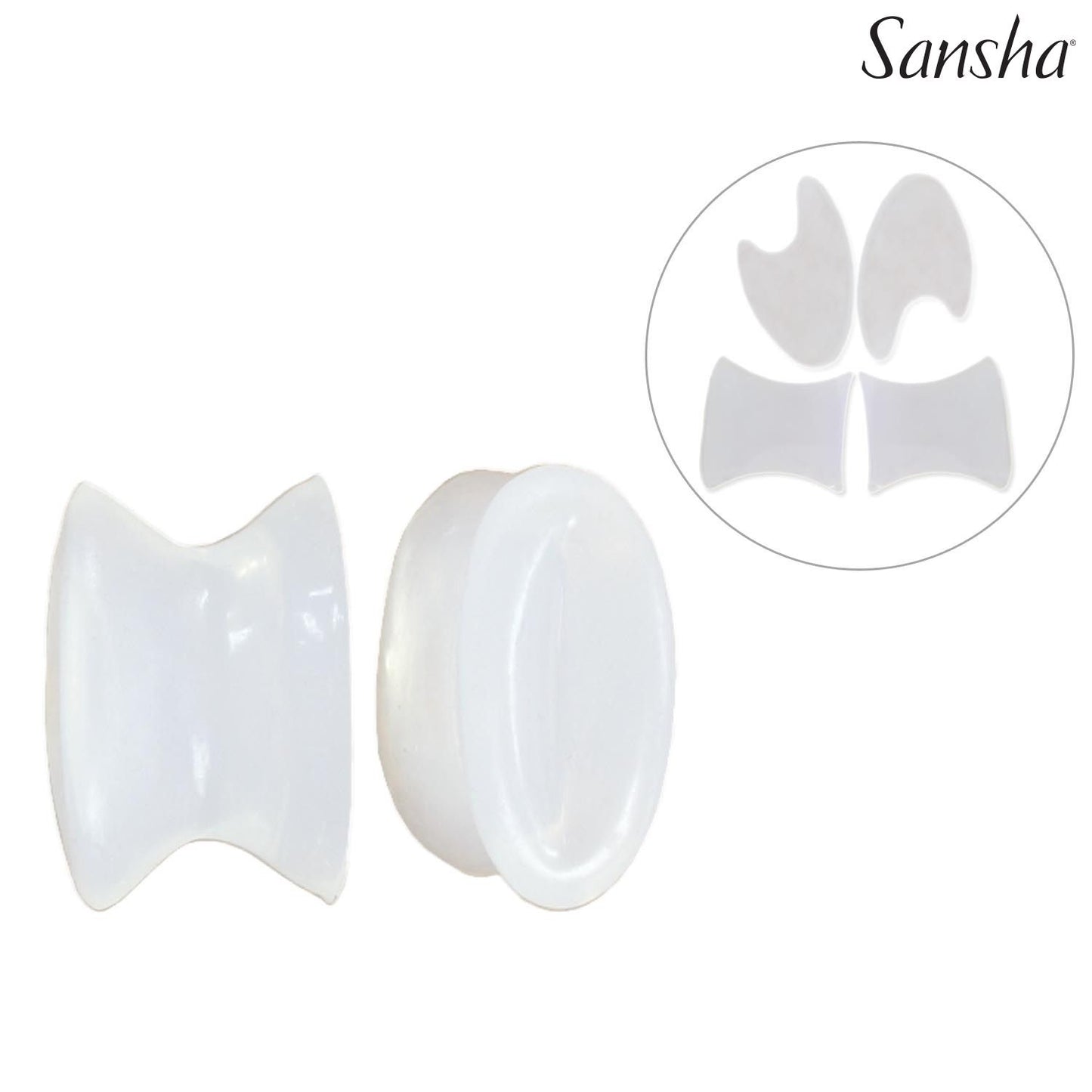 Toe spacers clear gel (Sansha TS01)