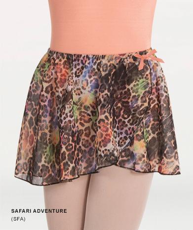 Printed Mock Wrap Ballet Skirt Girls (Bodywrappers)