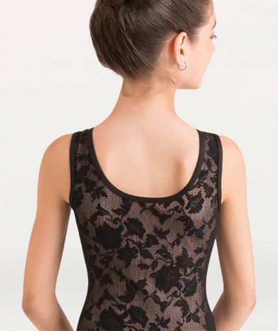 Floral Lace Mesh Tank Leotard (BodyWrappers 2194)