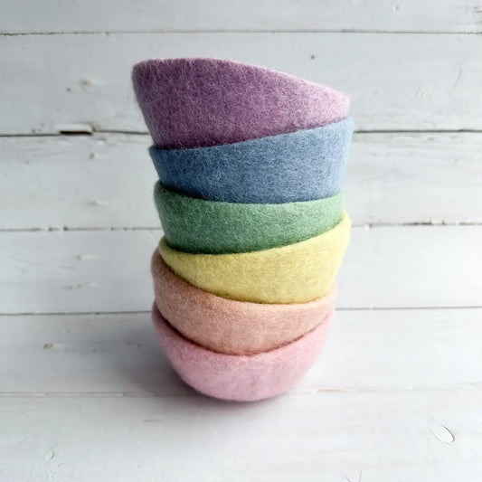 Felted Classic Easter Bowls - Set Of Six