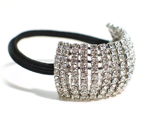 Rhinestone Stretch Ponytail Holder (FH2 AY0062) in 3 sizes