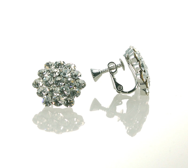 AZ0015-1 16mm Crystal Cluster Earrings (Clip-ons) – FH2 Competition Jewelry Collection TM