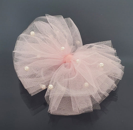 Pastel Hair Bow with Pearls (FH2 HC0004)