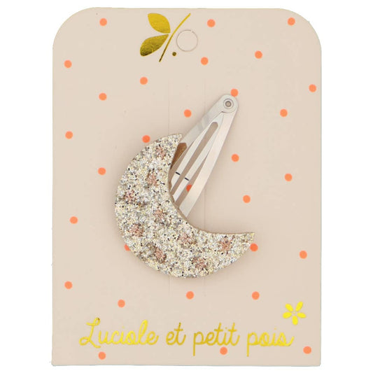 Golden moon hair clip