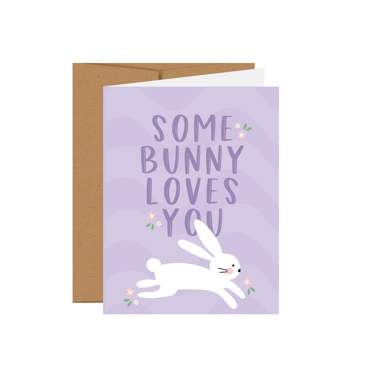 Some Bunny Loves You Purple Easter Holiday Greeting Card