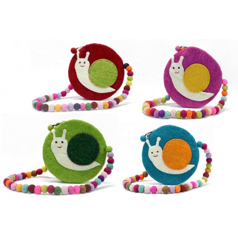 Snail Design Ball Handle Kids Bag: Assorted colors