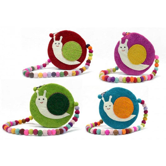 Snail Design Ball Handle Kids Bag: Assorted colors