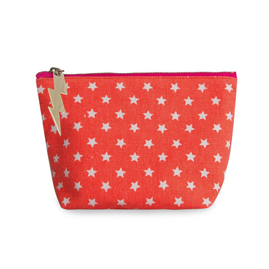 Small Orange Star Makeup Bag