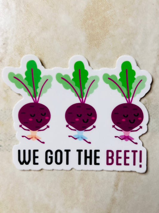 We Got The Beet Dance Vinyl Sticker, 3" x 2.4"